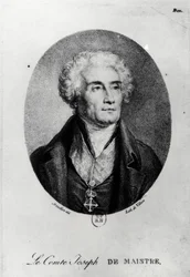 Portrait of Count Joseph de Maistre (1753-1821), engraved by Francois le Villain